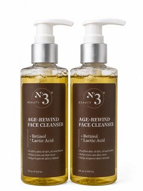 Age-Rewind Face Cleanser – Retinol + Lactic Acid Set of 2